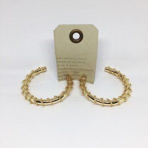 NWT Anthropologie Gold Hoop Earrings